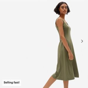 Everlane Luxe Cotton Seamed Tank Dress